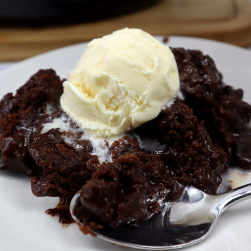 slow cooker lava cake