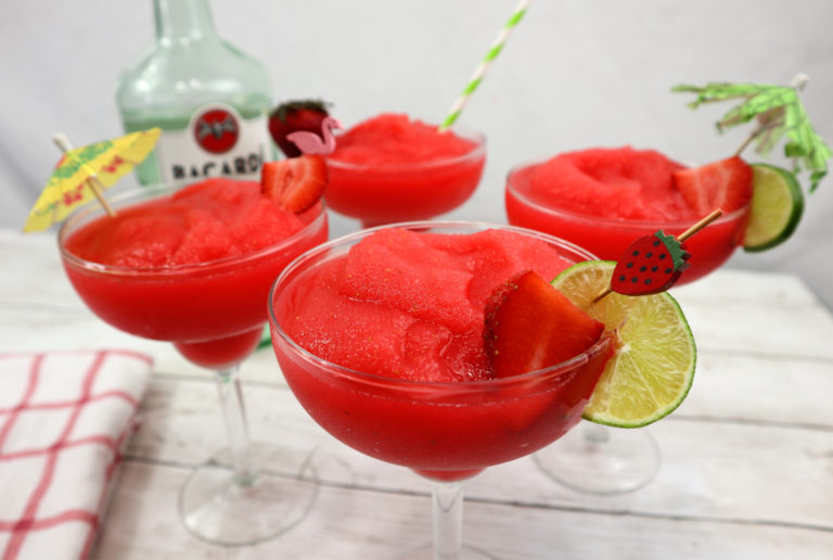 Frozen Strawberry Daiquiri The Freckled Cook