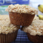 banana muffins with crumb topping