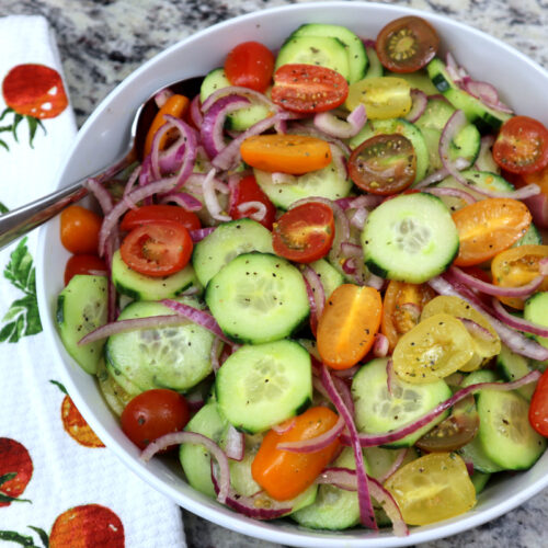 cucumber onion tomato salad recipe