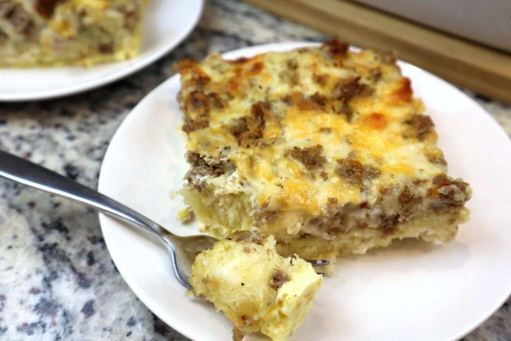 Breakfast Casserole Biscuits and Gravy Recipe The Freckled Cook