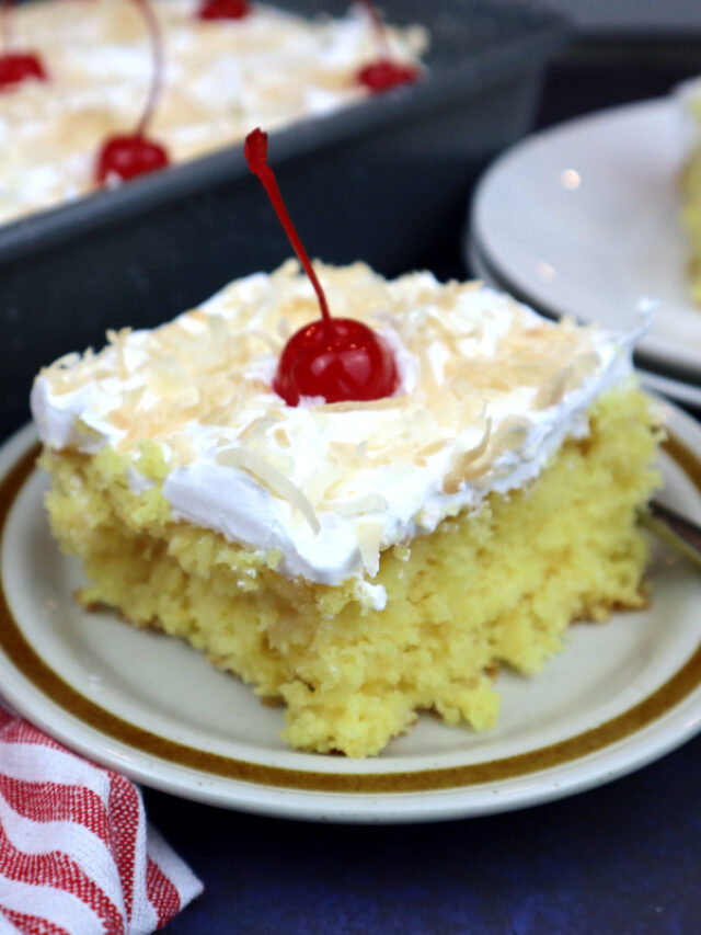 Pina Colada Poke Cake