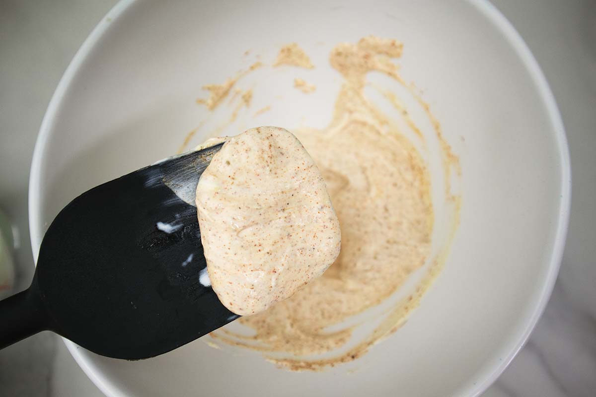 Creamy mayo mixture for mexican corn.