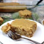 apple cake on white plate