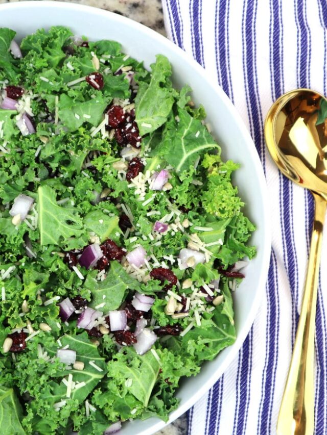Kale Salad with Olive Oil Dijon Dressing