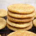 Stack of snickerdoodle cookies