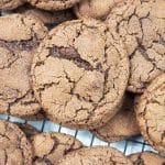 Mexican hot chocolate cookies on a cookie rack