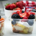 Berry Trifle in a clear, personal serving dessert cup.